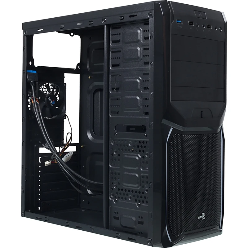 Корпус Aerocool V3X RGB черный без БП ATX 1x92mm 2xUSB2.0 1xUSB3.0 audio