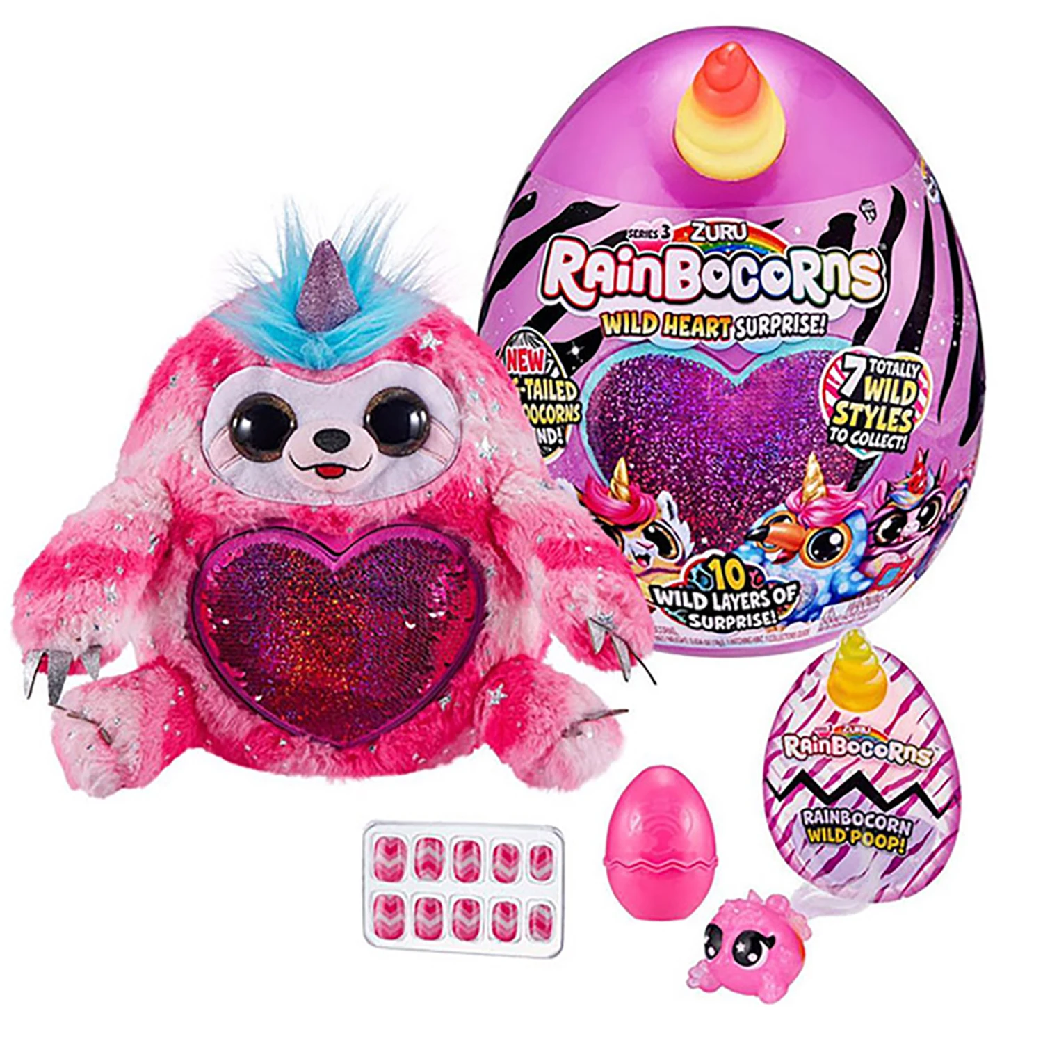 11-inch Rainbocorns Wild Surprise Dolls 