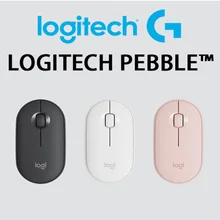 Оригинальная Беспроводная мини-мышь с Bluetooth от компании logitech Pebble, тонкая, 1000 dpi, 100g, высокоточная, оптическая, отслеживающая, Unifying, цветная мышь