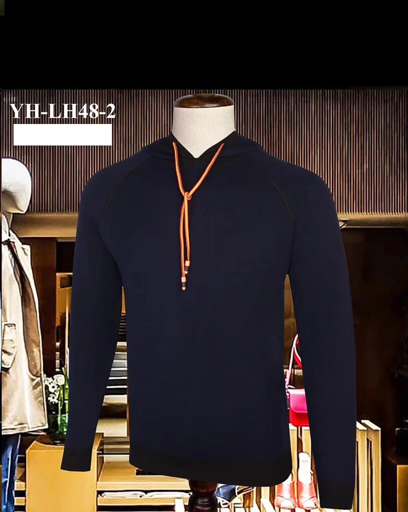 Billionaire свитер с капюшоном для мужчин зима Повседневный плотный эластичный удобный однотонный M-4XL с вышивкой