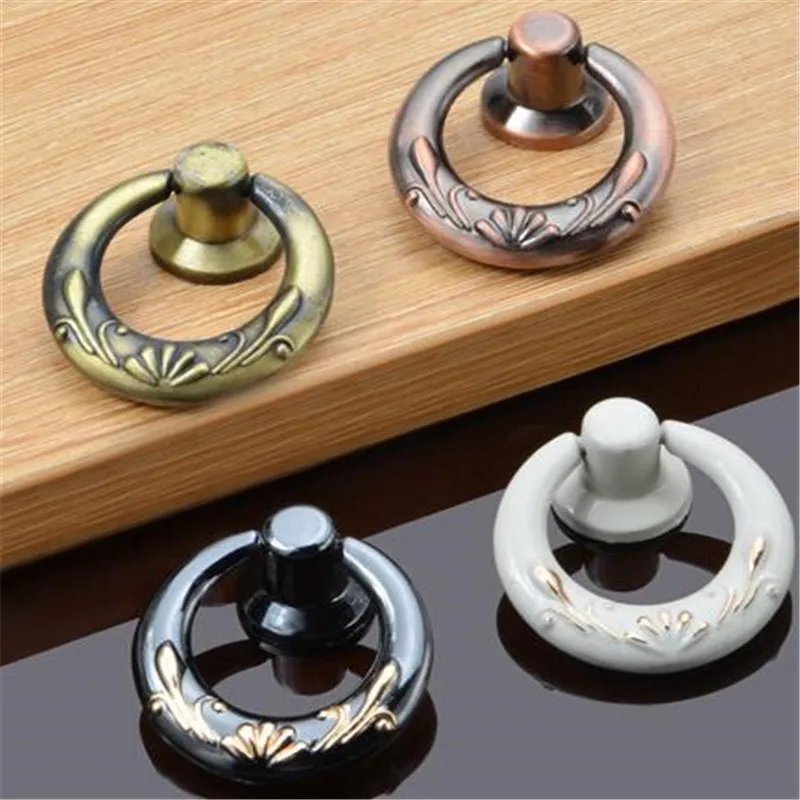 

European Classic cabinet handles drawer knobs pull rings Door Ring for Wardrobe Cupboard Cupboard Furniture Hardware