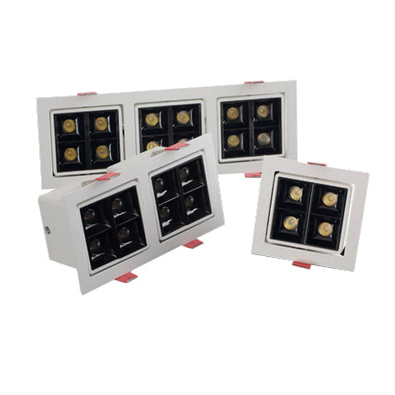 

10X DHL Led downlight light COB Ceiling 8W/16W/24W LED ceiling recessed Light Indoor Lighting double head grille light