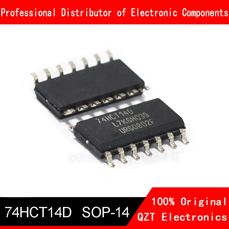 10pcs 74HCT14D SOP-14 74HCT14 SOP SN74HCT14D SOP14 SN74HCT14DR sop14 change to dip14 ots 14 1 27mm cnv sop ndip16 14p programmer adapter
