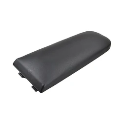 Leather Car Armrest Latch Lid Center Console Cover Protector Cap (Black)