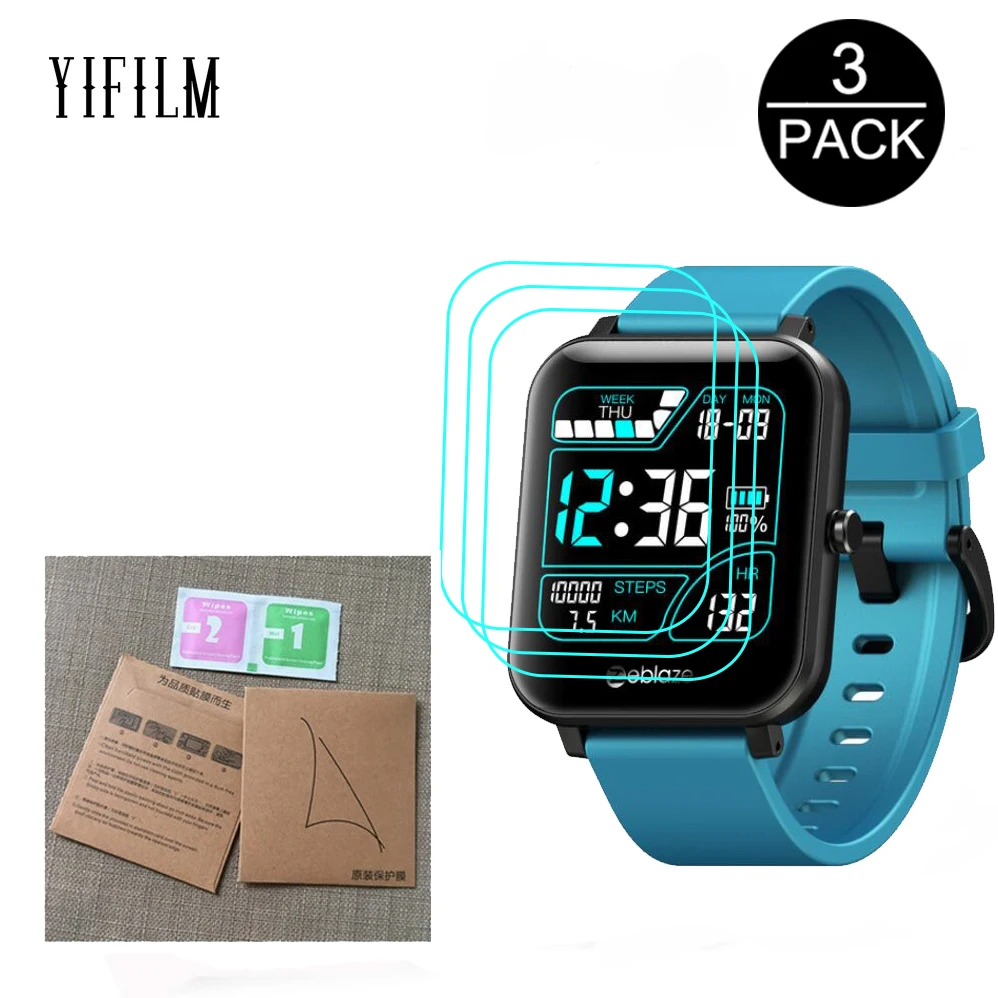 Película de hidrogel TPU suave para reloj inteligente Zeblaze GTS, Protector de pantalla completa 4H, antiarañazos, no Cristal, HD, 3 uds., novedad de 2020
