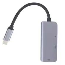Новейший 3 в 1 USB-C-type-C-HDMI концентратор практичная DP док-станция USB 3,1 HDMI RJ45 адаптер портативный USB3.1-type-C концентратор