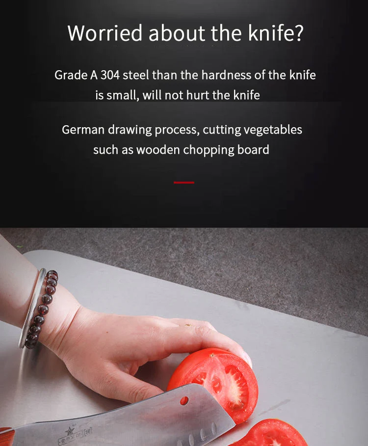 304 stainless steel chopping board panel and face chopping board household chopping board solid wood moldproof kitchen cutting