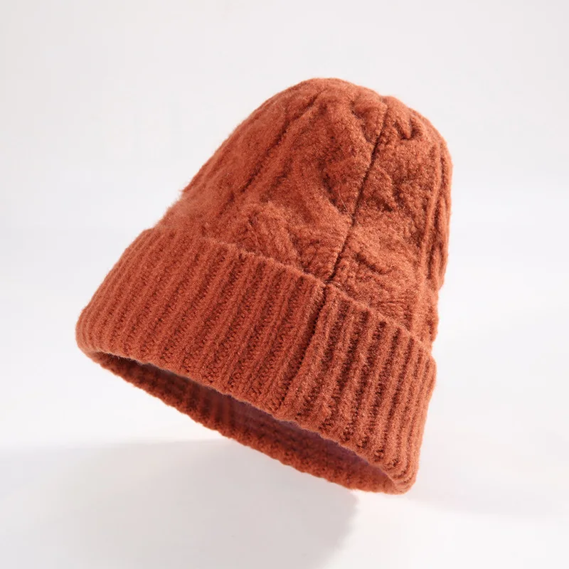 Зимняя вязаная шапка millinery в Корейском стиле, модная осенняя и зимняя ветрозащитная велосипедная Высококачественная Мягкая шерстяная шапка - Цвет: 11