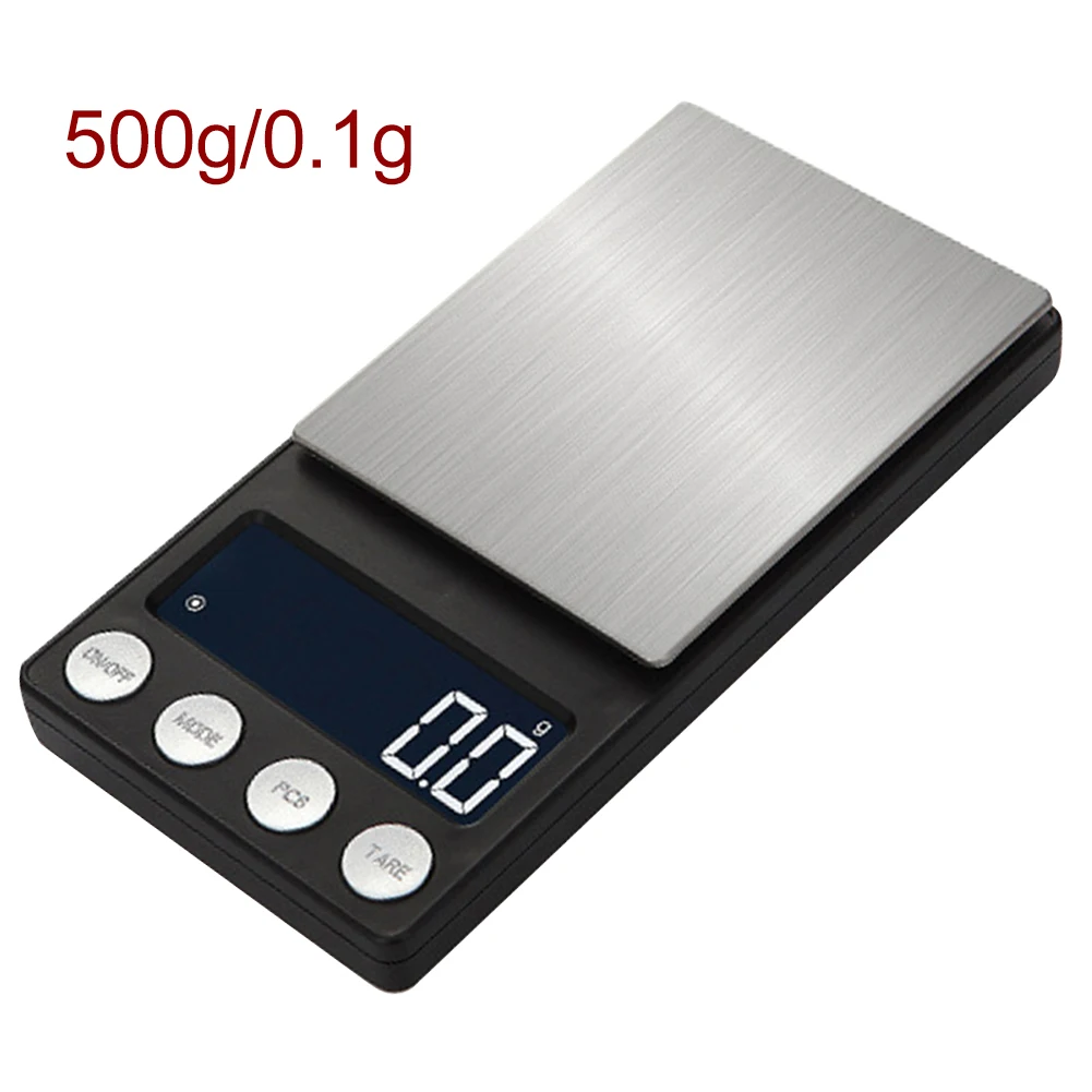 500g 0.1g Лаборатория вес ёмкость ювелирные весы серебро электронные весы Портативный грамм цифровой лекарственный применение Кухня ЖК карманный мини - Цвет: 500g 0.1g