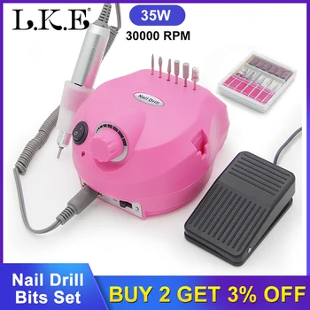 

30000RPM Pro Electric Nail Drill Machine Electric Manicure Machine Drills Accessory Pedicure Kit Nail Drill File Bit Nail Tools