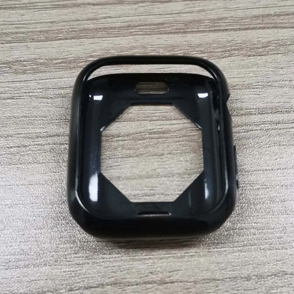 Black Мягкий защитный чехол для Apple Watch Series 5 4 40 мм 44 мм чехол устойчивый к царапинам ТПУ бампер для iWatch 4 Shell аксессуары - Цвет: Black