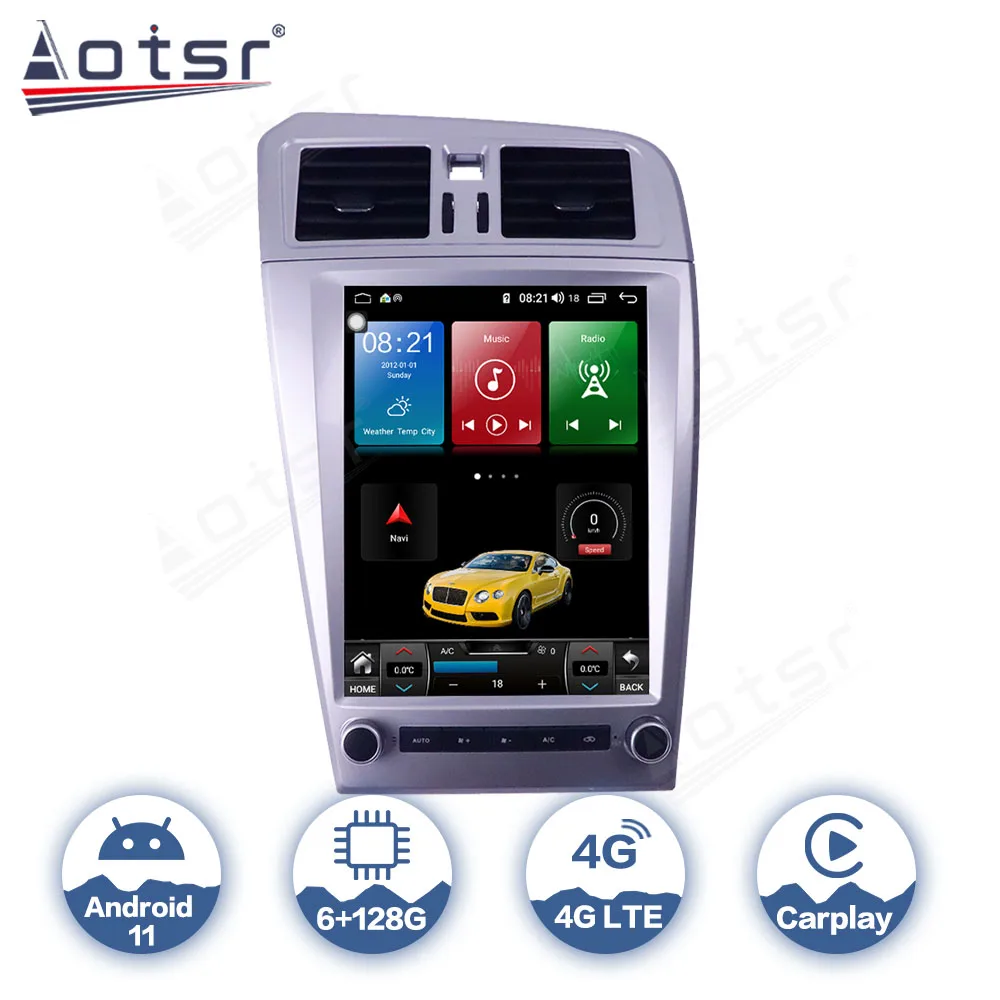 

Автомобильный радиоприемник Carplay для Volvo XC60 2009 - 2012 Android, беспроводной экран Tesla, GPS-навигация, центральный мультимедийный плеер, стерео