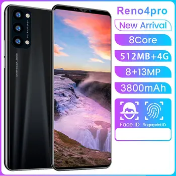 

Reno4 pro 5.8 Inch Screen Android Phone Purple Water Drop Screen Smartphone Solid Color Mobile Phone Cool Shape Fashion