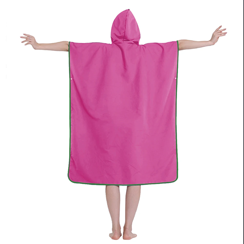 Water Absorb Quick Dry Hooded Bath Towels Fashion Adult Microfiber Wetsuit Changing Robe Poncho Swim Beach Surf Diving Swimming swim robe poncho