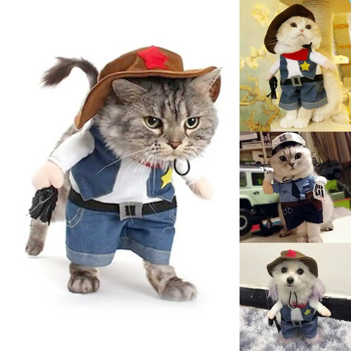 S/M/L Одежда для кошки костюм кошки Косплей Забавный Костюм Униформа Хэллоуин щенок наряды праздничная одежда кошка одежда Новинка