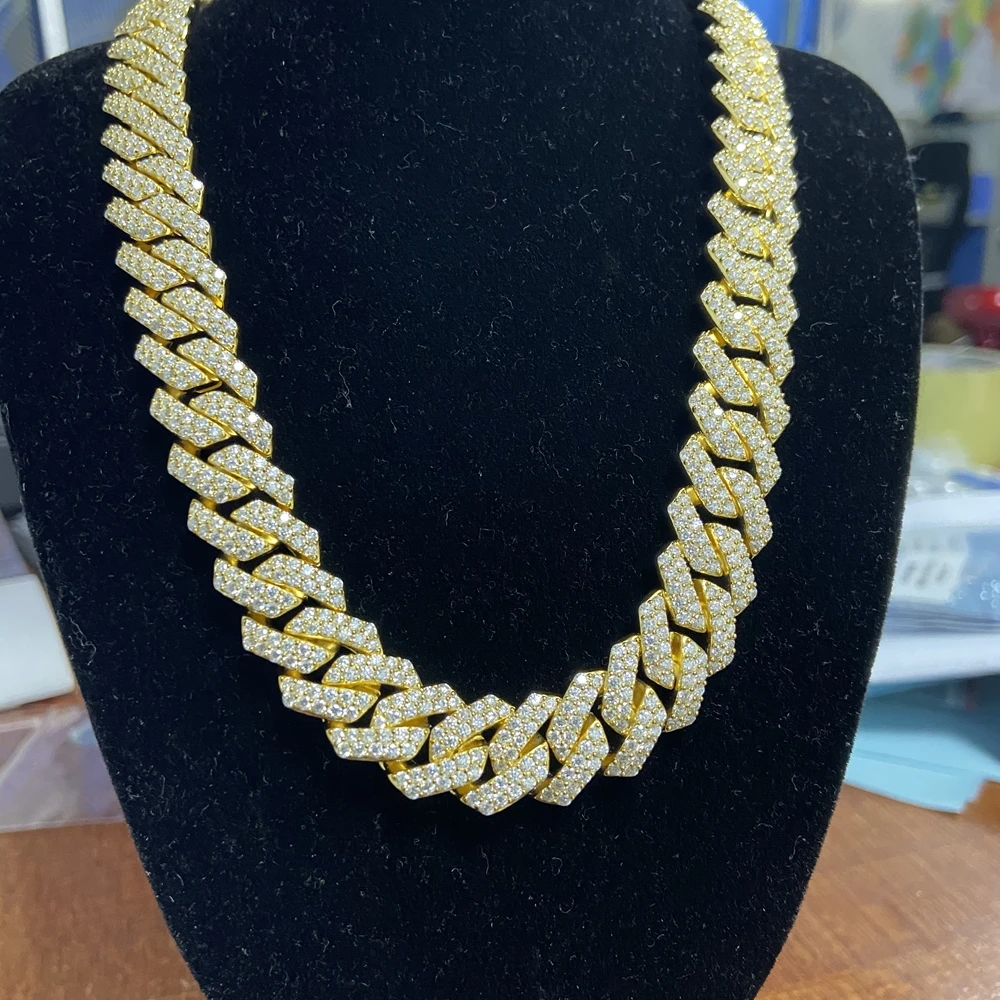 Yellow Gold Plated Cuban Link Chain 