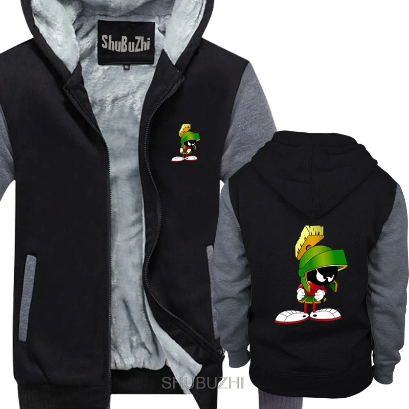 Marvin The Martian 5 мужские зимние толстые толстовки с капюшоном с рисунком из мультфильма мужская толстовка унисекс новая модная куртка пальто забавная Мужская толстовка sbz6411
