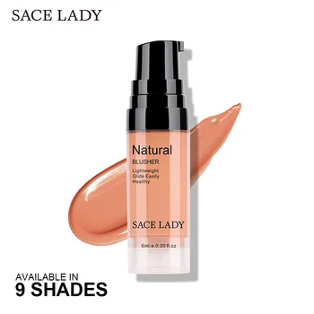 

SACELADY 9 Colors Liquid blush Face Rouge Long Lasting peach Professional Natural Cheek MakeUp Blusher Face blusher focallure