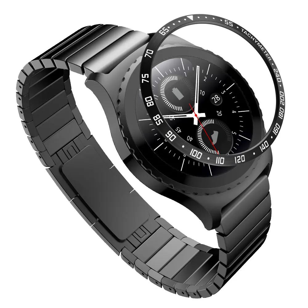 Крышка из нержавеющей стали для samsung Galaxy Watch 46 мм/42 мм/gear s3 frontier/gear S2 классический SM-R732 ободок кольцо Клей чехол - Цвет ремешка: gear s2 SM-R732