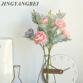 

INS Jasmine Penoy Artificial Flowers Home Wedding Party Decoration Fake Silk Flores Holding Flower Wall Flowers