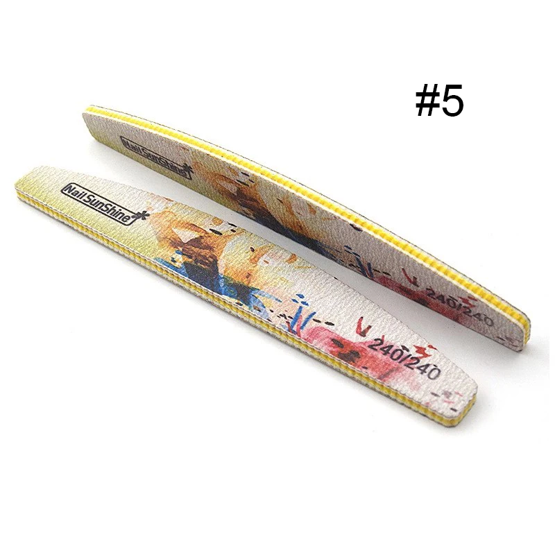 6 Patterns Professional Nail File Flower Sanding Nail File Double Side Nail Buffer Buffing Polish Nail Art Block Pedicure Tools - Цвет: 35