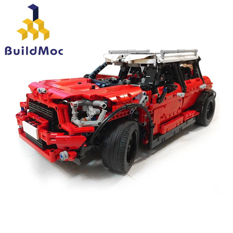 Конструкторы BuildMOC Technic Series MOC 3644 Mini Cooper Countryman S строительные блоки игрушки для