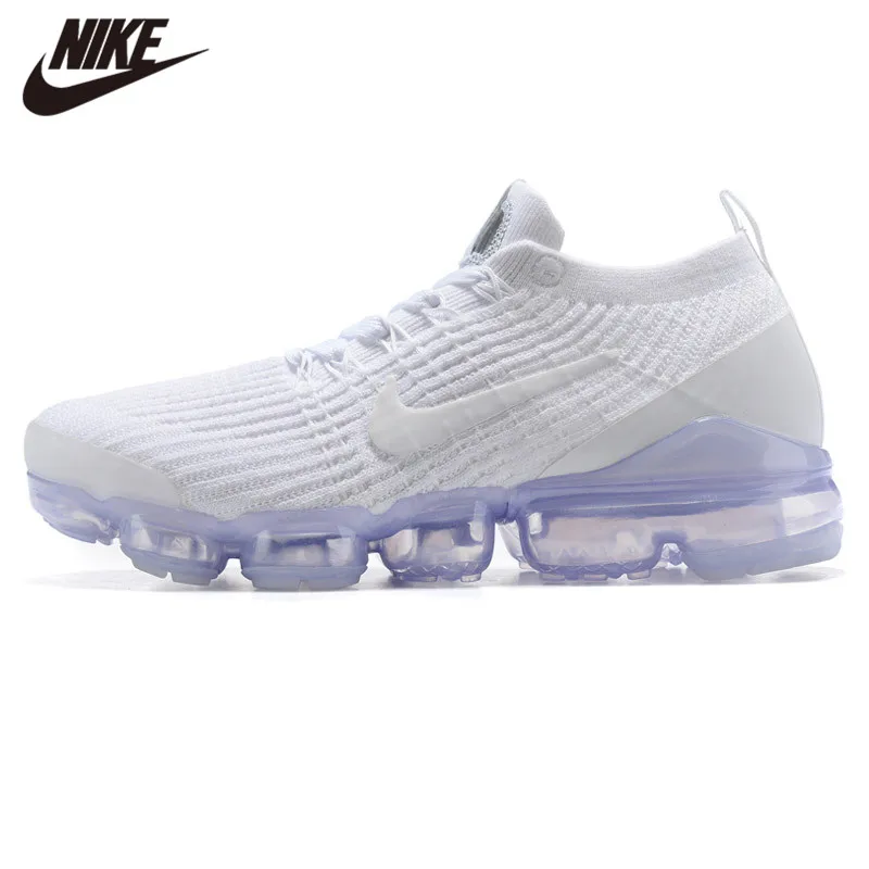 Кроссовки для женщин Nike Air Vapormax Flyknit 3,0, белые спортивные дышащие кроссовки, удобная обувь на шнуровке