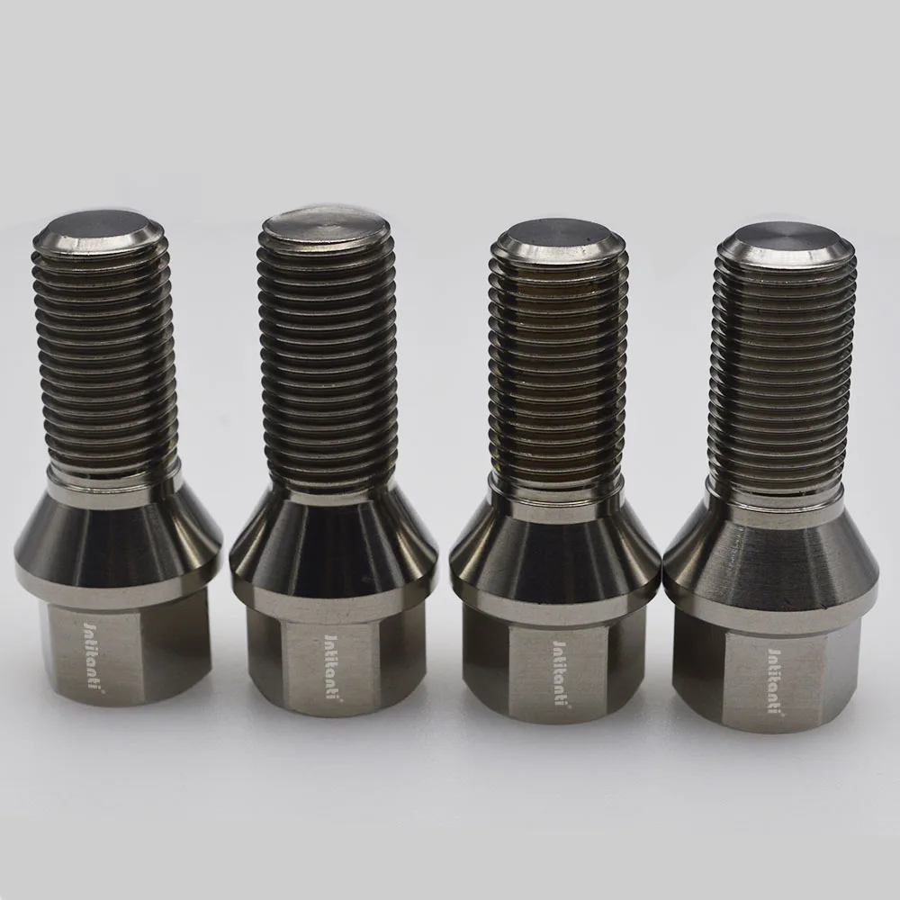 Серебряный высокоэффективный титановый Колесный Болт Gr5 с конусным