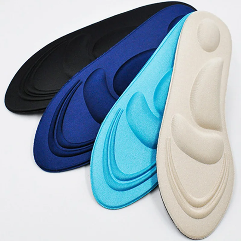 

4D Sport Sponge Soft Cutable Insole Arch Support Orthotic Insole Unisex Flat Foot Feet Care Insoles solid color Shoe Pads