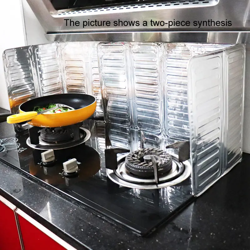 Kitchen Aluminum Foil Oil Splash Guard Splashing Splatter Screen Cooker