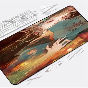 

XGZ Anime Beautiful Fairy Girl Large Game Mouse Pad Lockig Edge pad Laptop Keyboard Desk Dota 2 Diy