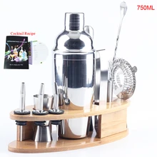 11 шт./компл. шейкер для коктейлей из нержавеющей стали пробка для бутылок ложка зажим Muddler Бар инструменты с винной стойкой и коктейльным рецептом