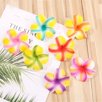 

100P Dia.2.76" Fake PE Plumeria Flower Head Artificial Foam Frangipani for Wedding Bride Wrist Headdress Flowers Home Decoration
