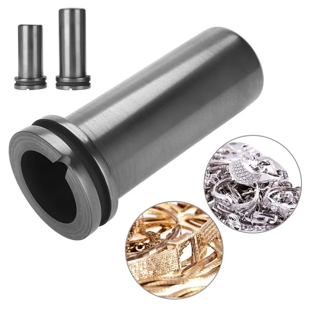 Crogiolo Di Grafite Per Fusione Metalli - 40x40 Mm, Con Coperchio, Alta Purezza Per Gioielli - Foto 2