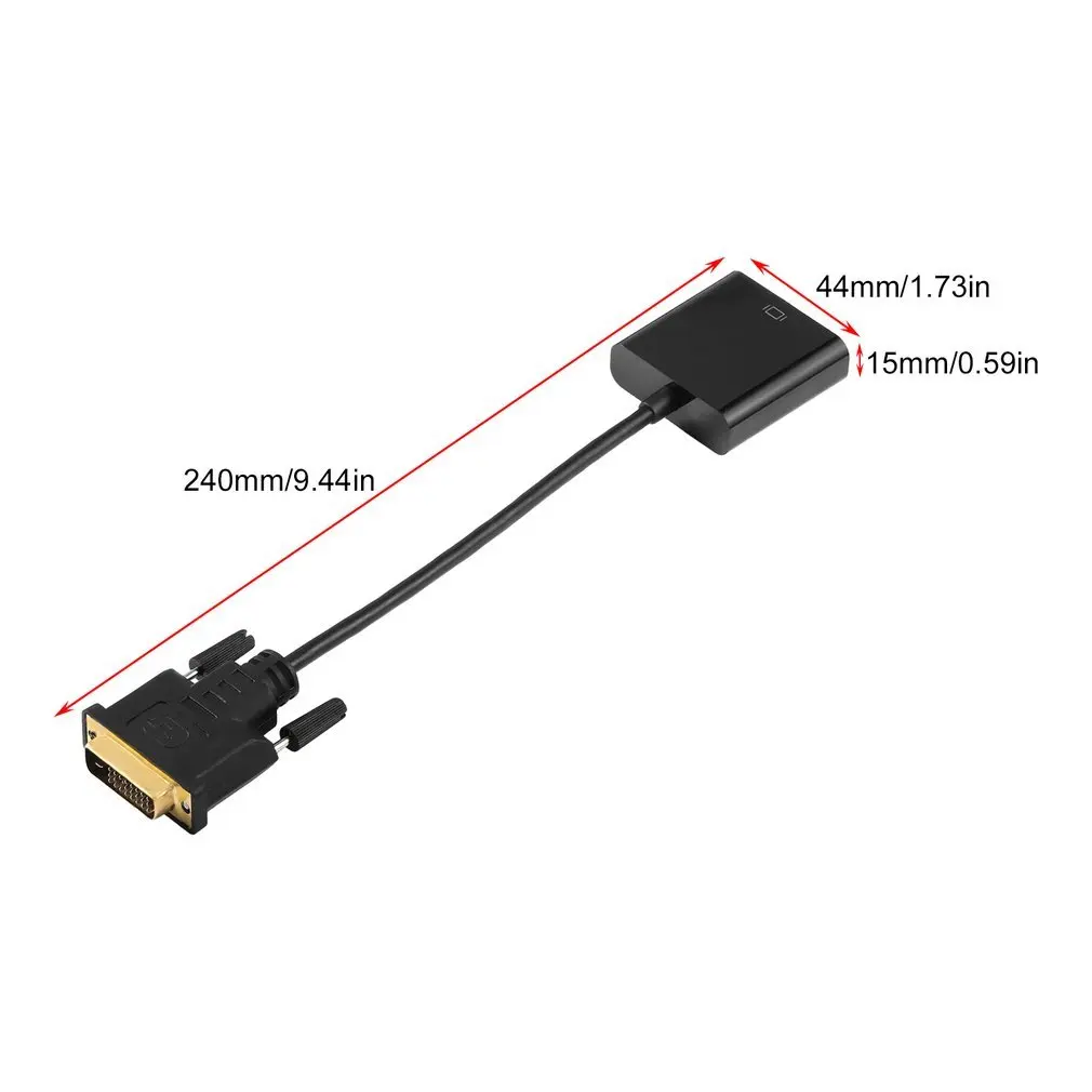 Full HD 1080P DVI-D-VGA активный адаптер конвертер кабель 24+ 1 Pin папа-15 Pin Женский монитор кабель для ПК дисплей карты