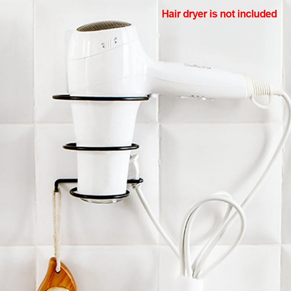 Hair Dryer Iron Free Punching Bathroom Wall-mounted Storage Shelf Multifunction Rack
