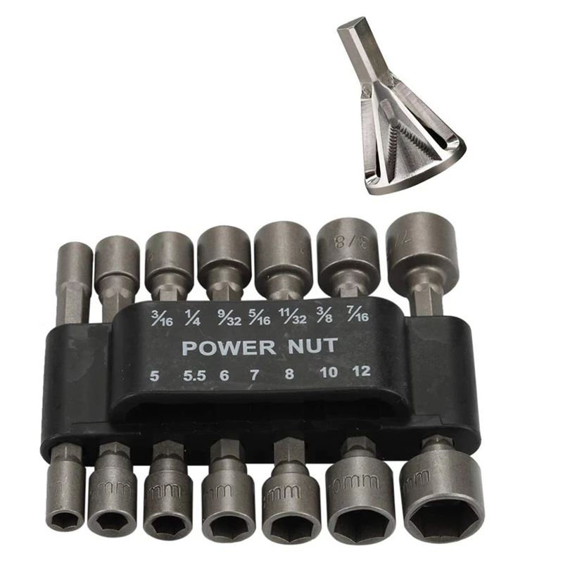 

Deburring External Chamfer Tool Stainless Steel Remove Burr Tool For Drill Bit, 14pcs Power Nut Driver Drill Bit Set Metric Sock