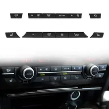 VODOOL 12 unids/set del tablero de instrumentos del coche A/C aire acondicionado interruptor de Control Tecla de botón tapas Kit para BMW serie 7 F07 GT/F10/F11 F01/F02