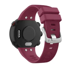 Silicone Replacement Wristband Strap - Fashionable Smartwatch Accessory with Tool - Forerunner 45s (Red wine)