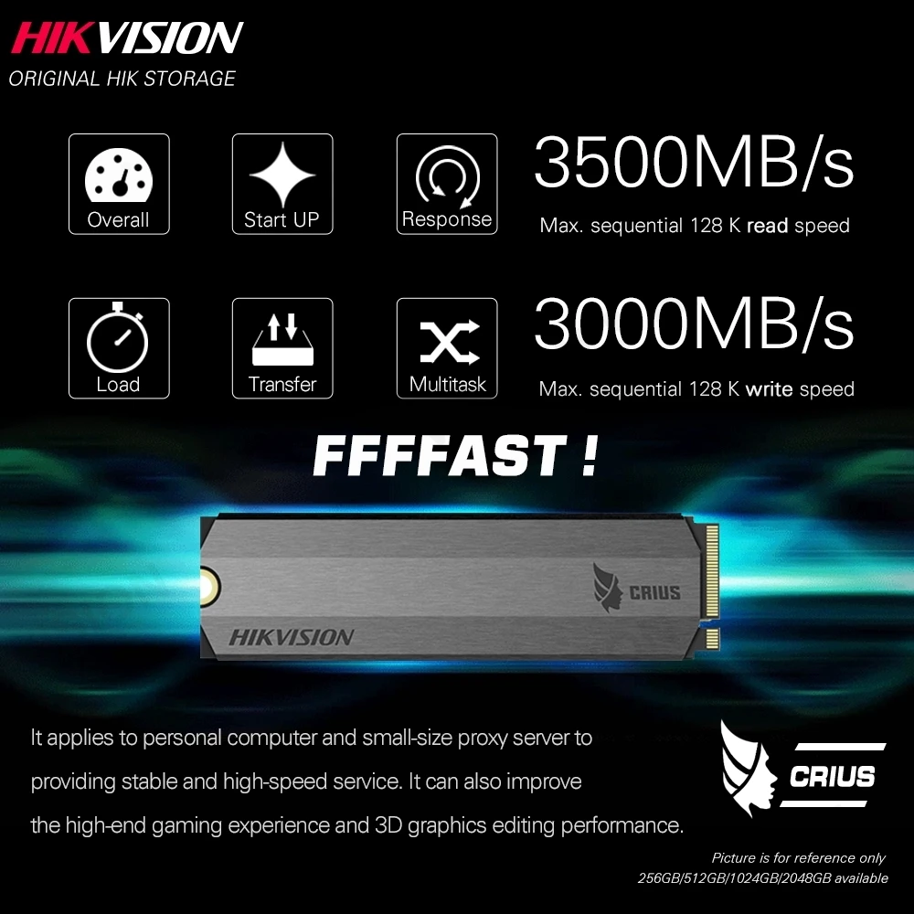 Hikvision HikStorage SSD 256 ГБ 512 ТБ 2 M.2 ngff Nvme Pcie Внутренний твердотельный диск SDD 2280 для