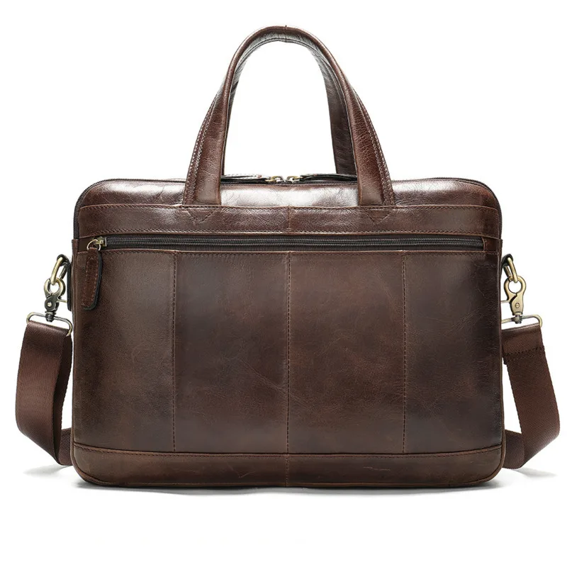 Genuine Leather Briefcase Men Large Capacity Bag For Man Laptop Bag Messenger Bags Male Crossbody Bag Shoulder Mens Leather Bag