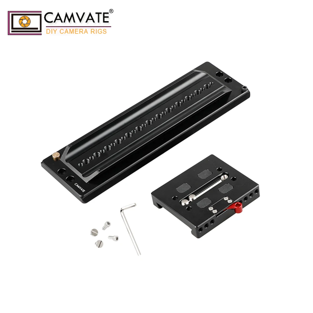 

CAMVATE Standard ARRI 12" Sliding Dovetail Plate With QR Baseplate Set For DSLR Camera Support System Photography Accessories 99