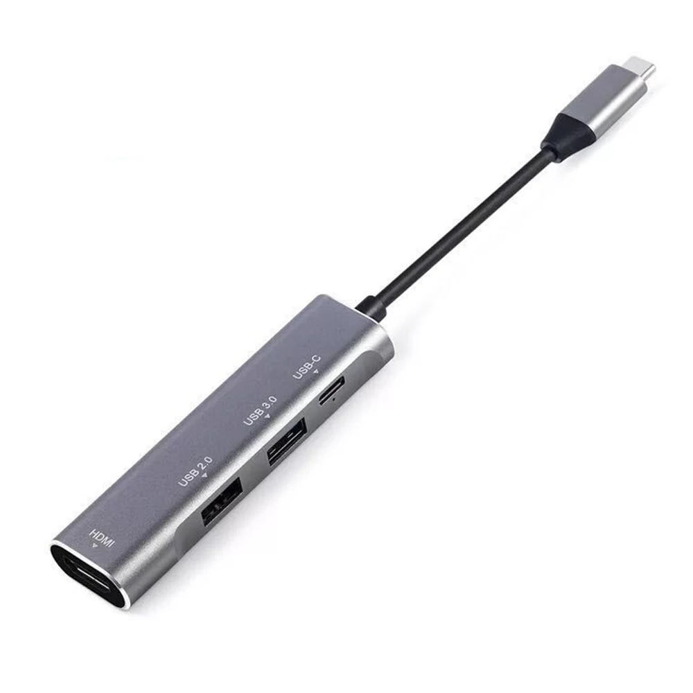 Тип-c к USB3.0 концентратор+ HDMI 4K конвертер 3 порта расширитель несколько USB 3 Hab с адаптером питания USB3.1 концентратор для ПК мобильного телефона