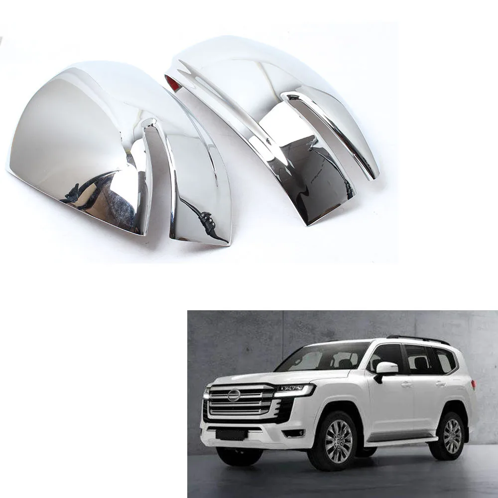 

Сменные аксессуары для автомобиля Toyota Land Cruiser 300 LC300 2020 2021 2022, Высококачественная хромированная крышка зеркала заднего вида