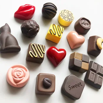 

paste fridge magnet gift Simulation food chocolate refrigerator paste magnet candy room decoration paste creative note messages