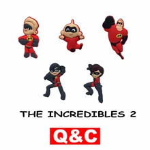 1 шт. Суперсемейка 2 ПВХ обувь Подвески Аксессуары для обуви обувь украшения обуви пряжки аксессуары подходят браслеты Croc jibz