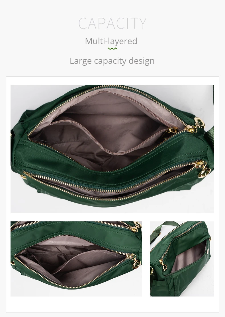 Fouvor новые модные маленькие сумки через плечо для женщин нейлоновая одноцветная сумка на молнии 6013-04