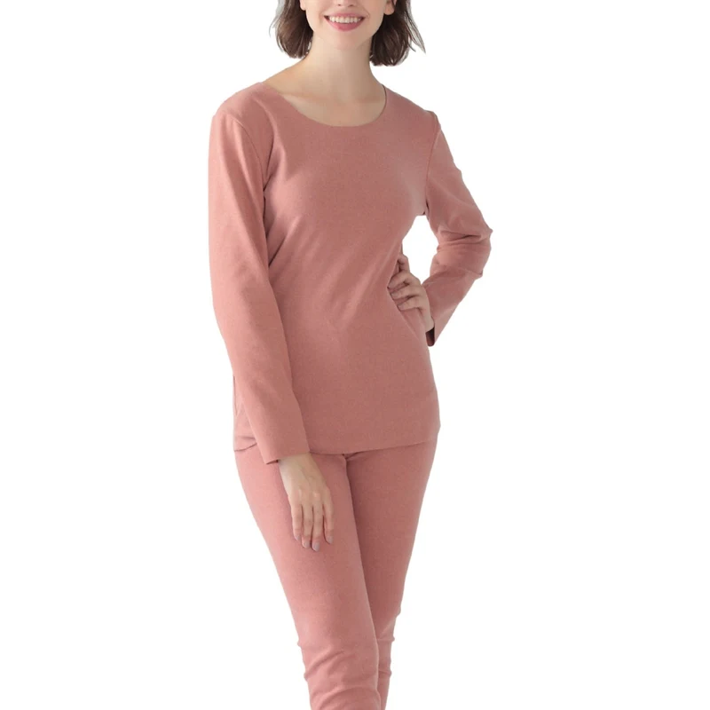 dark pink sets Mferlier негабаритных женщин кальсоны Бесшовные Твердые с длинным рукавом Нижнее белье Топы+ теплые низ 6XL 7XL 8XL флисовое нательное бельё наборы - Цвет: dark pink sets