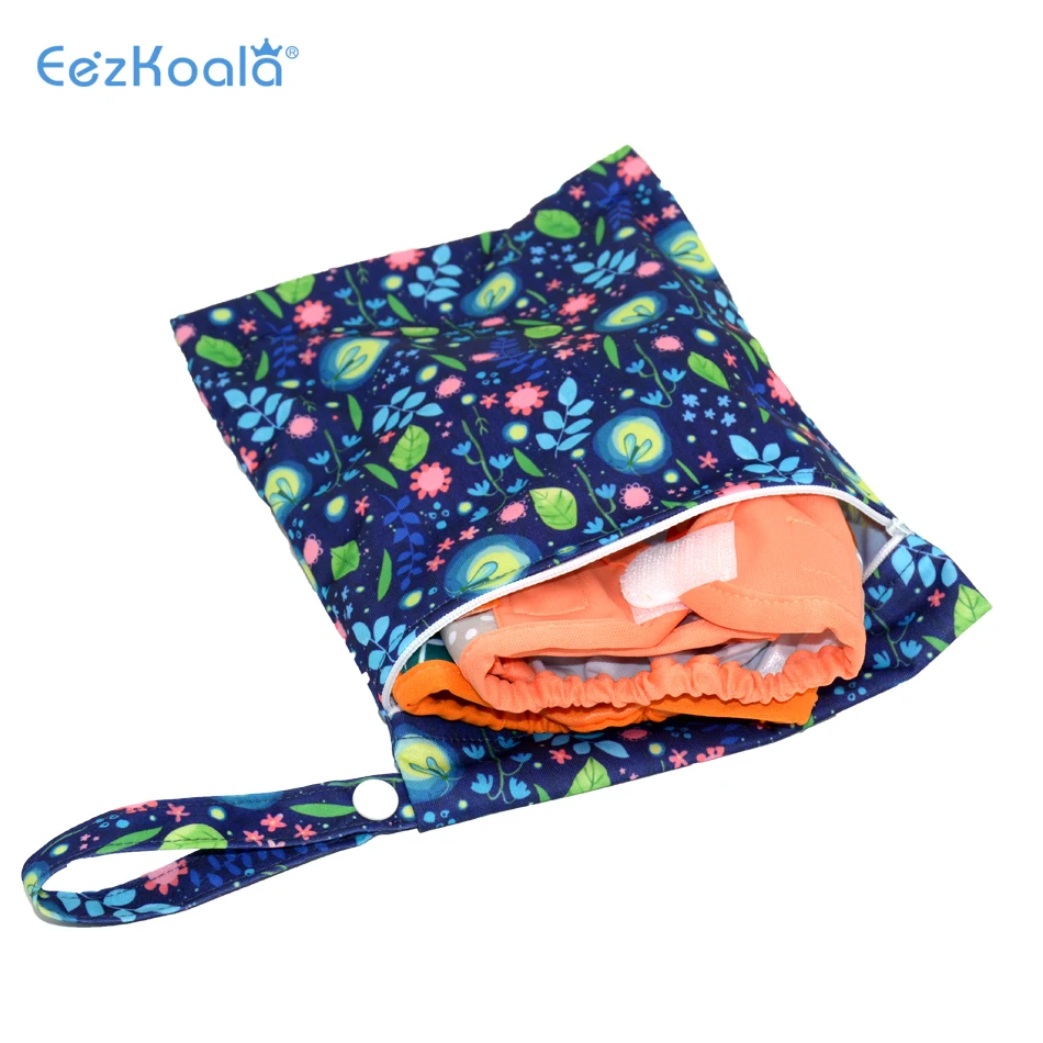 EezKoala Baby Diaper Bag Mini WetBags 18X25cm Zipper Waterproof Wet Dry Nappy Handbag Travel Outdoor Stroller Carry Pack Storage