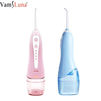 

240ML Portable Oral Irrigator Water Dental Flosser Cordless With 6 Cleaner Tips USB Charger 4 Level Adjustable Strength
